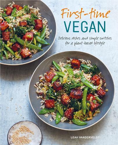 This is the book cover for 'First-time Vegan' by Leah Vanderveldt