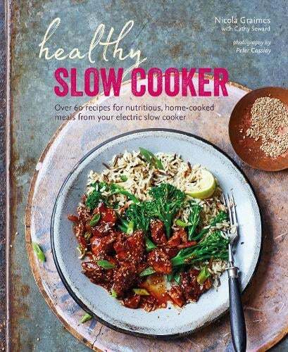 This is the book cover for 'Healthy Slow Cooker' by Nicola Graimes