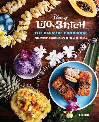 This is the book cover for 'Lilo and Stitch: The Official Cookbook' by Tim Rita