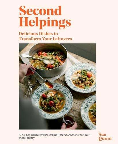 This is the book cover for 'Second Helpings' by Sue Quinn