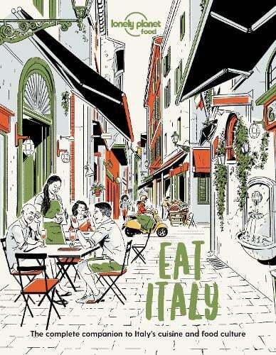 This is the book cover for 'Lonely Planet Eat Italy' by Food