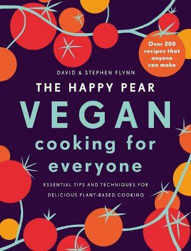 This is the book cover for 'The Happy Pear: Vegan Cooking for Everyone' by David Flynn