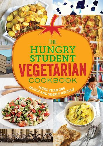 This is the book cover for 'The Hungry Student Vegetarian Cookbook' by Spruce