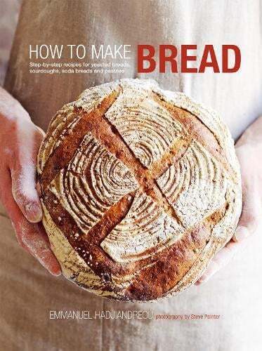 This is the book cover for 'How to Make Bread' by Emmanuel Hadjiandreou