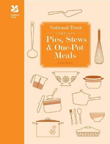 This is the book cover for 'National Trust Complete Pies, Stews and One-pot Meals' by Laura Mason