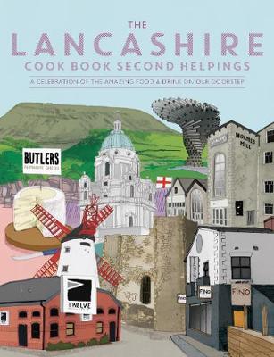 This is the book cover for 'The Lancashire Cook Book: Second Helpings' by Katie Fisher