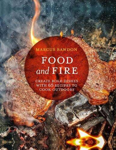 This is the book cover for 'Food and Fire' by Marcus Bawdon