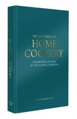 This is the book cover for 'Dairy Book of Home Cookery 50th Anniversary Edition' by Steve Lee