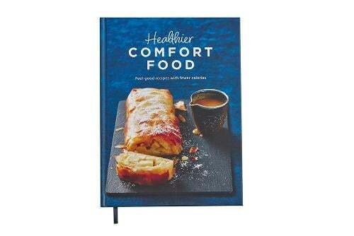 This is the book cover for 'Healthier Comfort Food' by Emily Davenport