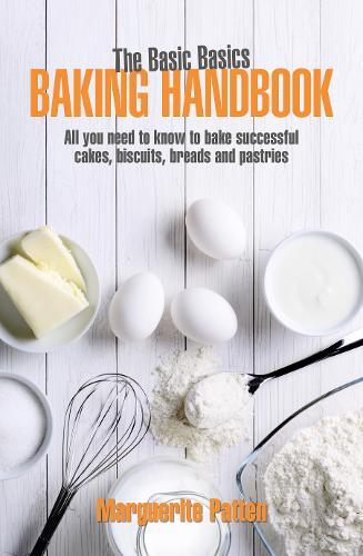 This is the book cover for 'The Basic Basics Baking Handbook' by Marguerite Patten