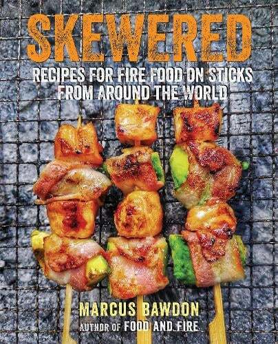 This is the book cover for 'Skewered' by Marcus Bawdon