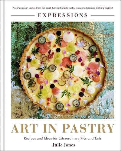 This is the book cover for 'Expressions: Art in Pastry' by Julie Jones