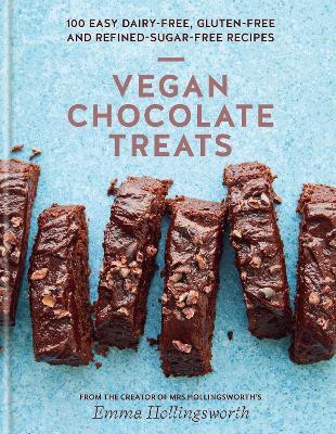 This is the book cover for 'Vegan Chocolate Treats' by Emma Hollingsworth