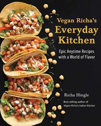 This is the book cover for 'Vegan Richa's Everyday Kitchen' by Richa Hingle