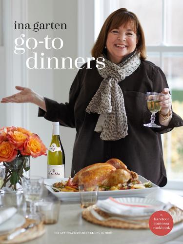 This is the book cover for 'Go-To Dinners' by Ina Garten