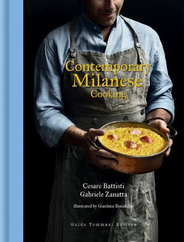 This is the book cover for 'Contemporary Milanese Cooking' by Cesare Battisti