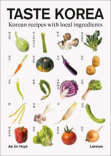 This is the book cover for 'Taste Korea' by Ae Jin Huys